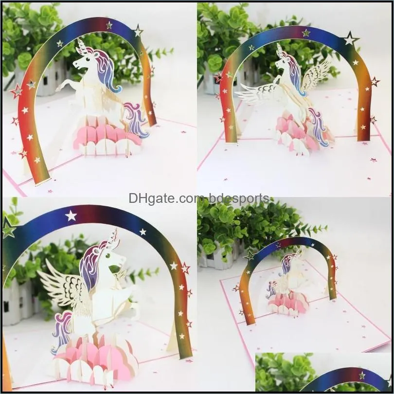 3d greeting card origami child birthday congratulation cards creative exquisite blessing new pattern popular