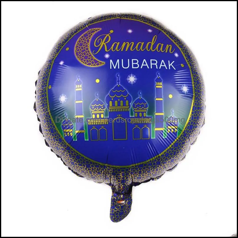 18 inch round eid mubarak foil balloons hajj mubarak decorations star moon helium balloon ramadan kareem eid alfitr supplies