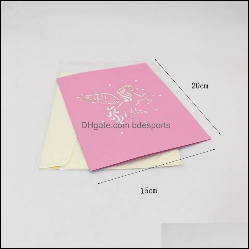 3d greeting card origami child birthday congratulation cards creative exquisite blessing new pattern popular