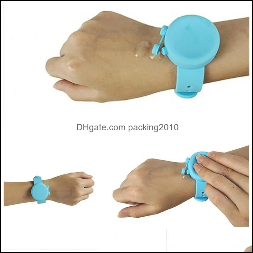 hand sanitizer wristbands wash silicone bracelets kids watch safe fashion portable mix colors food grade 15ak f2