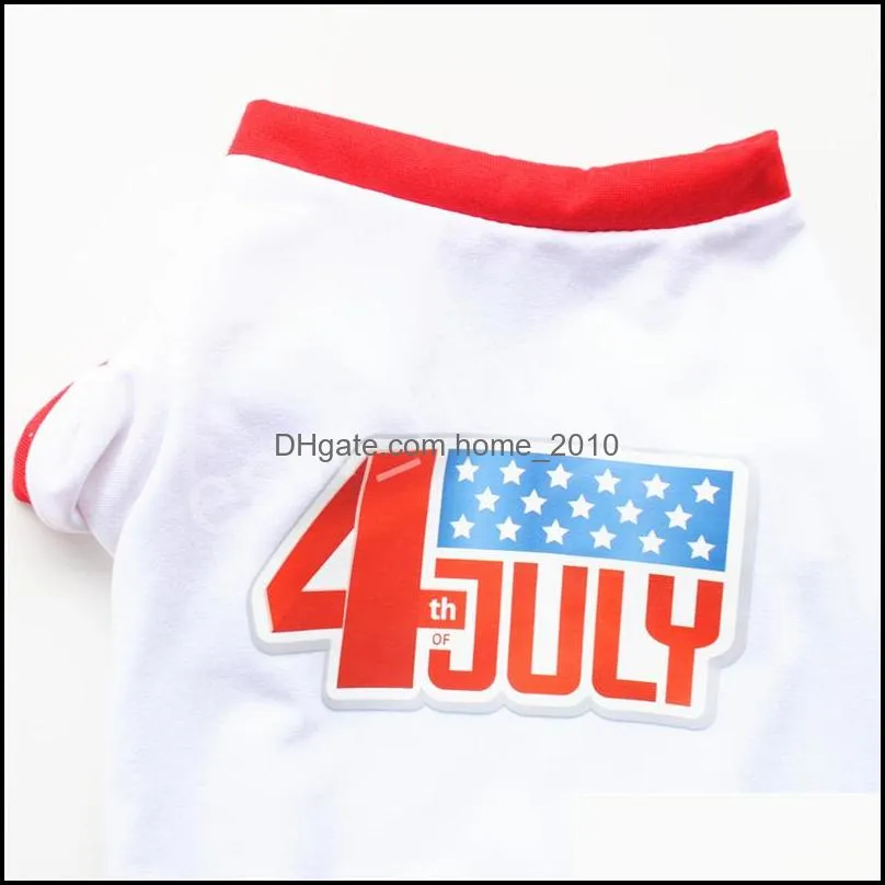 dog apparel breathable shirts independence day dogs shirt 4th of july patriotic puppy tshirts