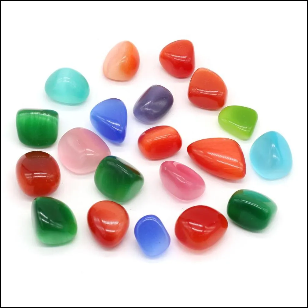 loose opal chakra healing reiki cats eye tumbled stone irregular polishing quartz yoga meditation energy stones bead decoration