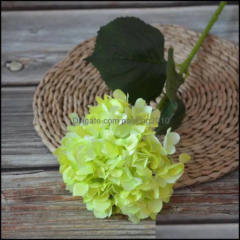 50cm single stem hydrangea flower white pink blue simulation hydrangeas for wedding party diy home decoration