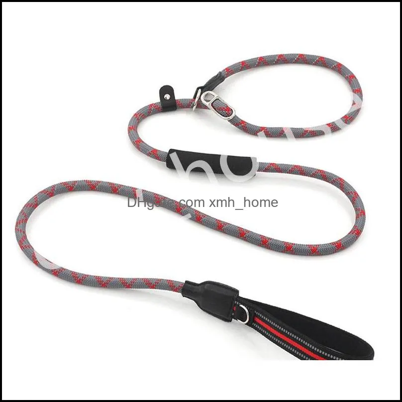 1 8m dog leashes p type durable nylon reflective traction rope for training walking medium large dogs