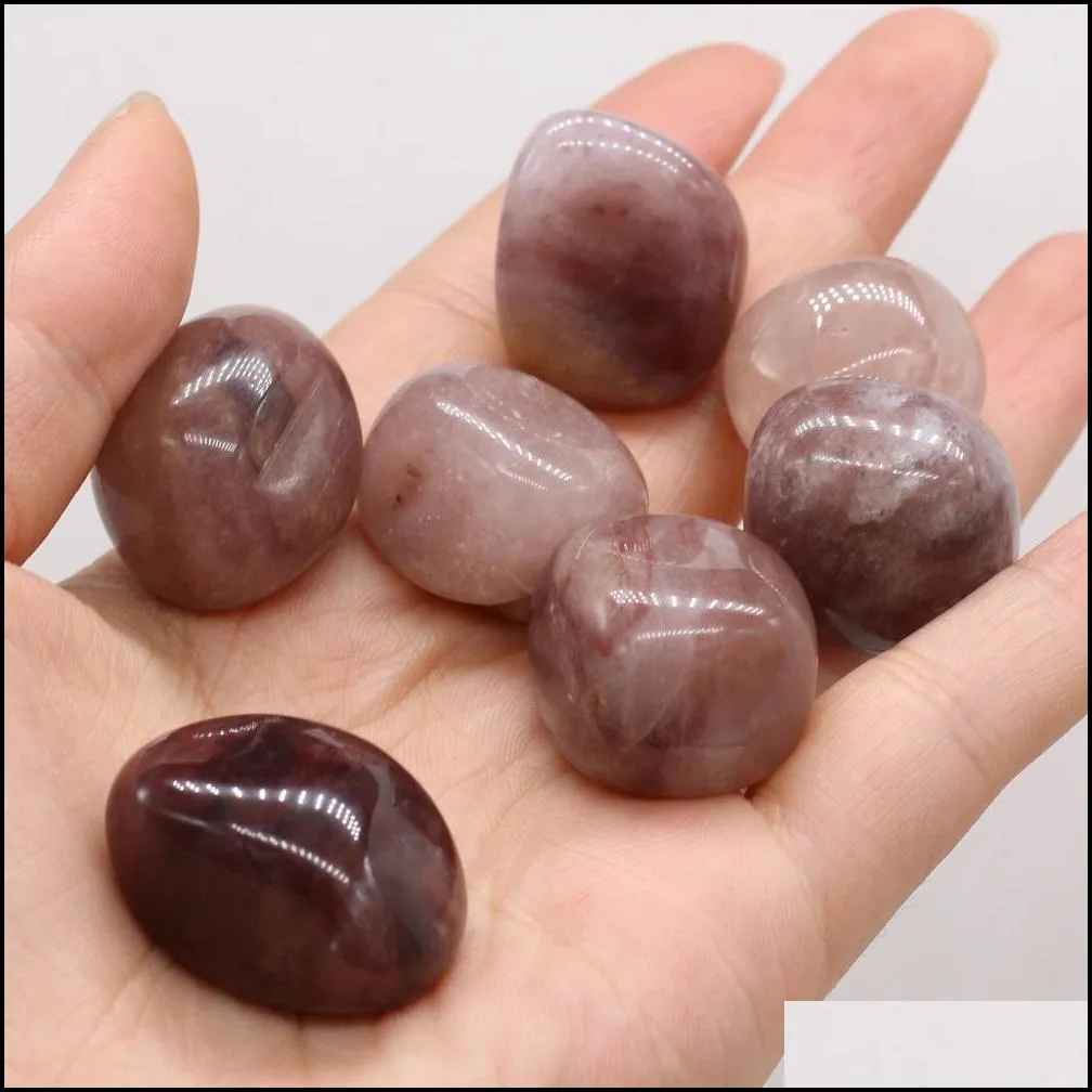 2030mm reiki natural stone tumbled stones irregular polishing rose quartz tigers eye yoga energy bead for chakra healing decoration