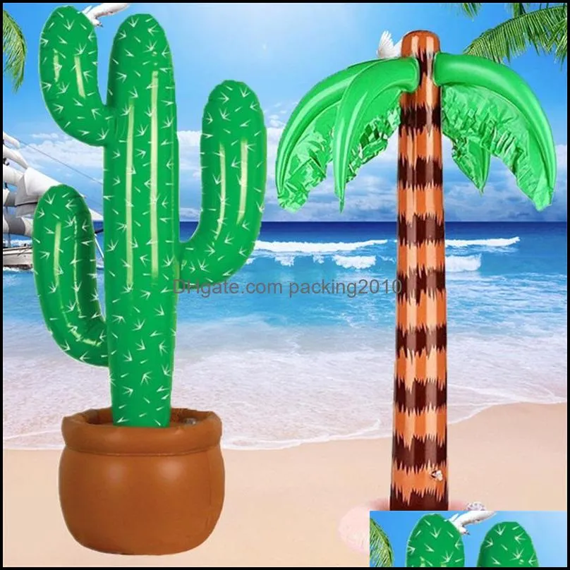 inflatable jumbo coconut trees thicken pvc large inflation lifelike cactus fit beach hawaiian party decoration in stock 11 88jy e1