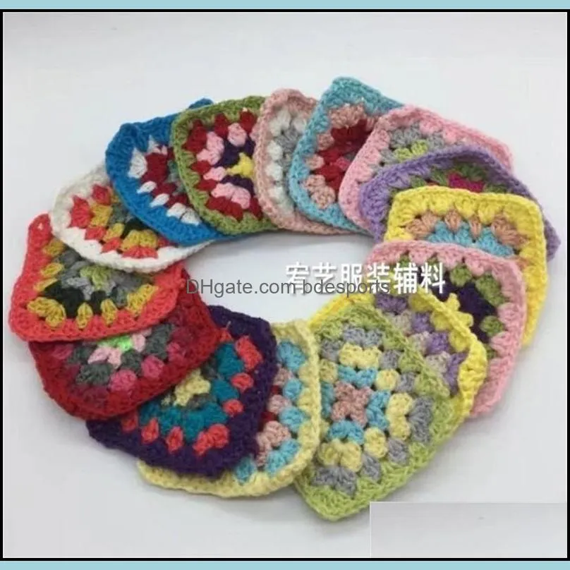 50pcs/lot handmade original 7 5cm trade hand crochet doilies pad handmade cup mat photo props placemat decorative mat 1919 v2