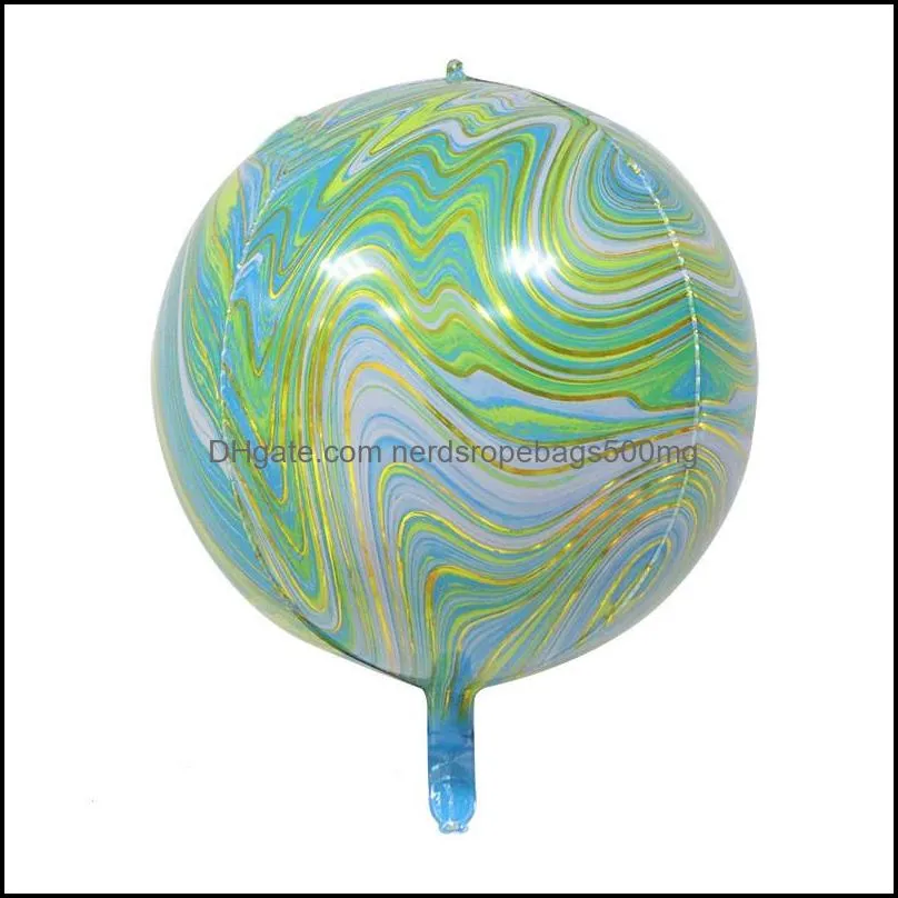 22inch marble agate balloon aluminum foil balloon rainbow tie dye wedding baby shower birthday party easter balloons