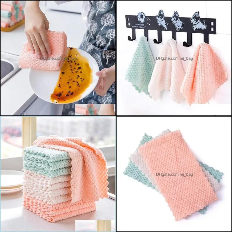 super absorbent microfiber kitchen cleaning cloths highefficiency household tableware cleaning towel