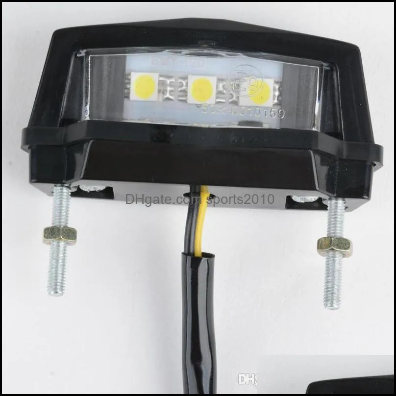 high quality mini bulbs motorcycle white led license plate led lamp 12v rear tail number light