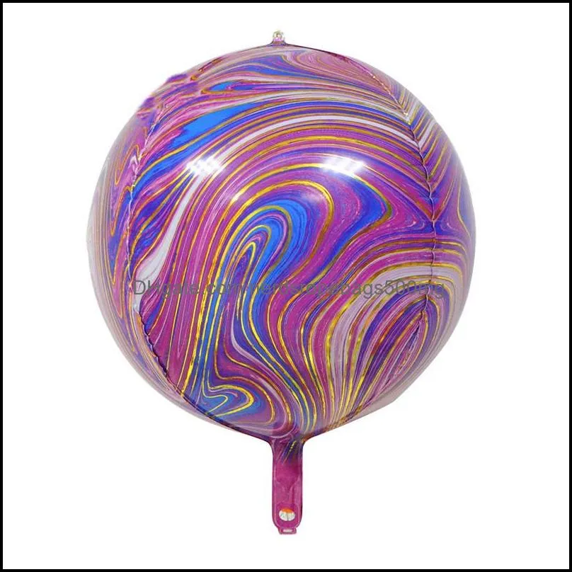 22inch marble agate balloon aluminum foil balloon rainbow tie dye wedding baby shower birthday party easter balloons