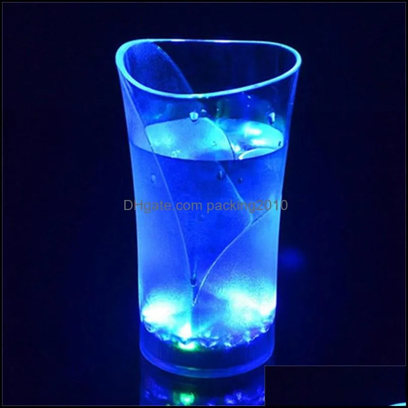 luminescence colorful water cup novelty induction light beer mug multi colors frosted vase cups new arrival 4 4mw l1