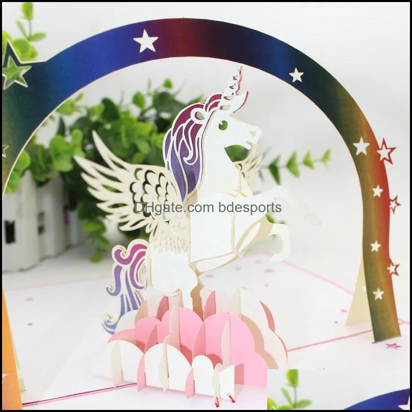 3d greeting card origami child birthday congratulation cards creative exquisite blessing new pattern popular