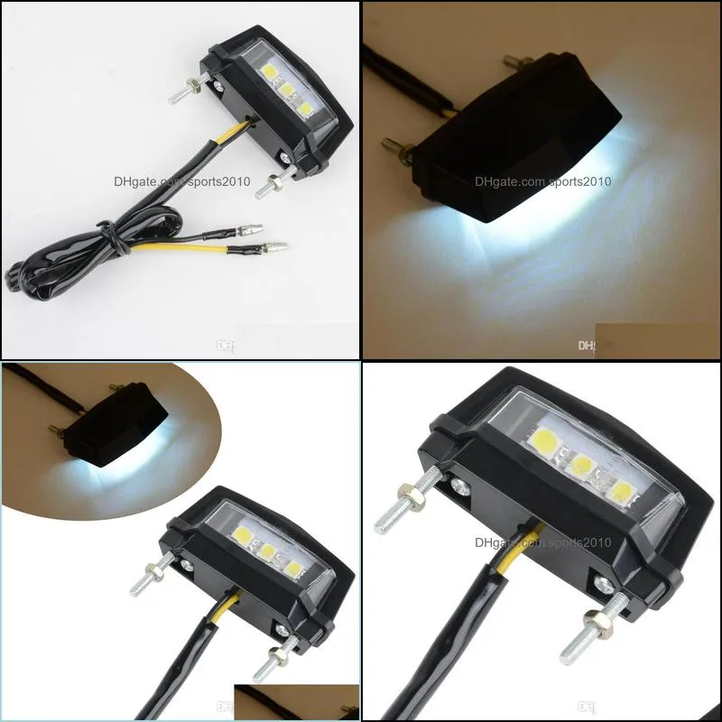 high quality mini bulbs motorcycle white led license plate led lamp 12v rear tail number light