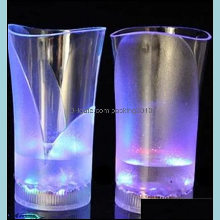 luminescence colorful water cup novelty induction light beer mug multi colors frosted vase cups new arrival 4 4mw l1