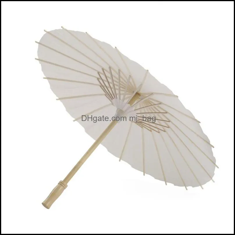 white paper umbrella chinese mini craft bridal wedding parasols 2060cm bamboo handle paper umbrellas