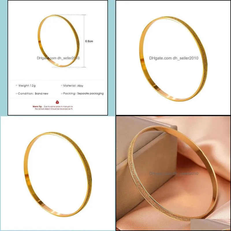 bangle fashion frosted bracelet bangles gold color bracelets korean metal for women jewelry pulseiras femme cf1bangle