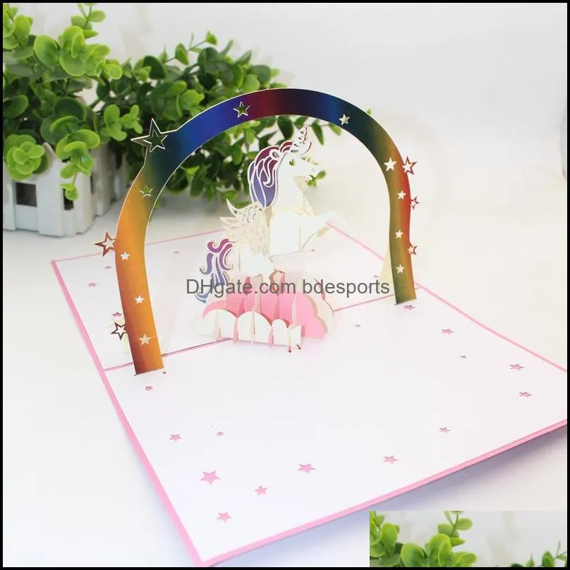 3d greeting card origami child birthday congratulation cards creative exquisite blessing new pattern popular