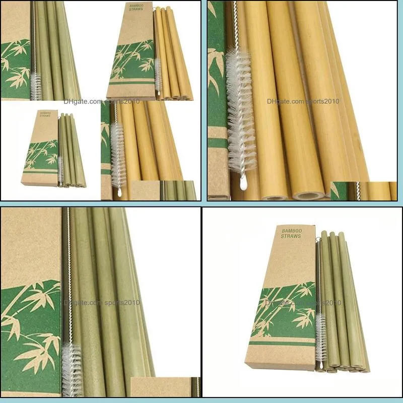 green bamboo phyllostachys heterocycla straw natural 20cm hotel drinks straws with brush milk tea shop new arrival 8 9nt f2