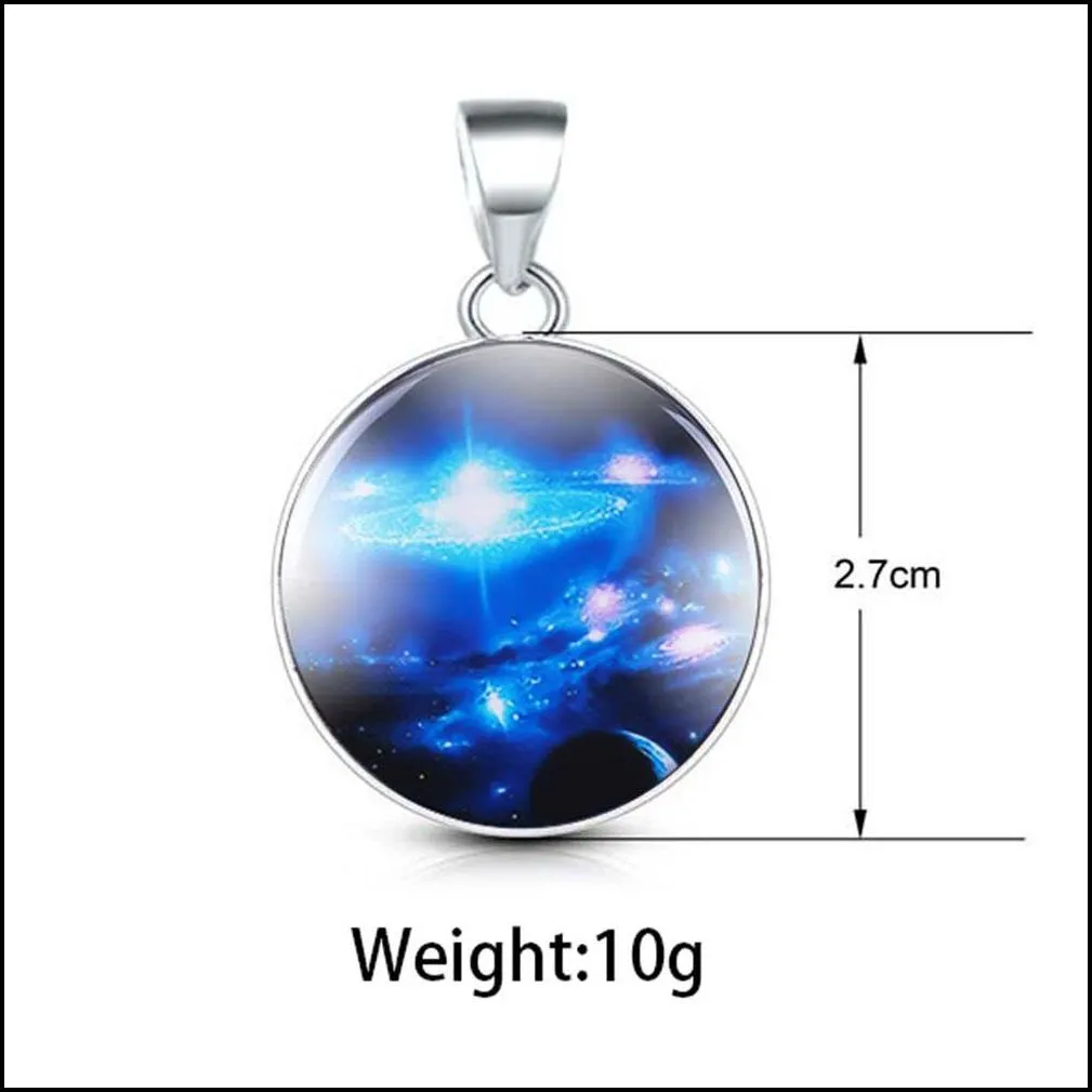 new arrival space universe galaxy glass pendant for necklace nebula unisex dreamy glass ball charm for diy men women jewelry