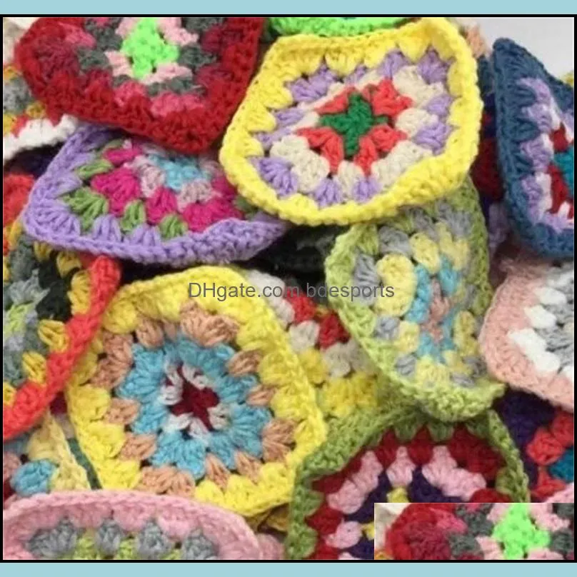 50pcs/lot handmade original 7 5cm trade hand crochet doilies pad handmade cup mat photo props placemat decorative mat 1919 v2