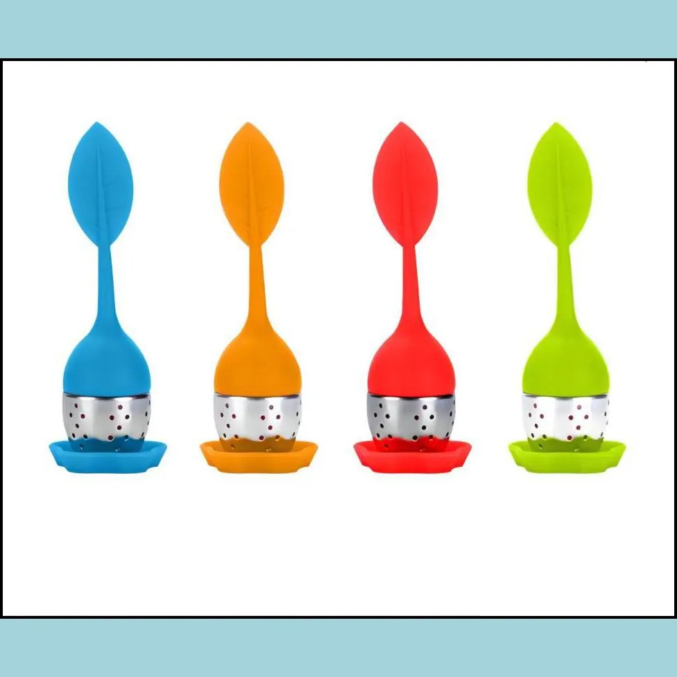 silicone tea infusers food grade filter creative stainless steel 8 colors kitchen necessities