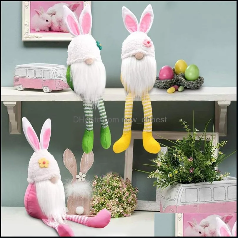 bunny gnomes girls birthday gift rabbit nordic swedish nisse scandinavian dwarf easter long legged bunny gnome home decor