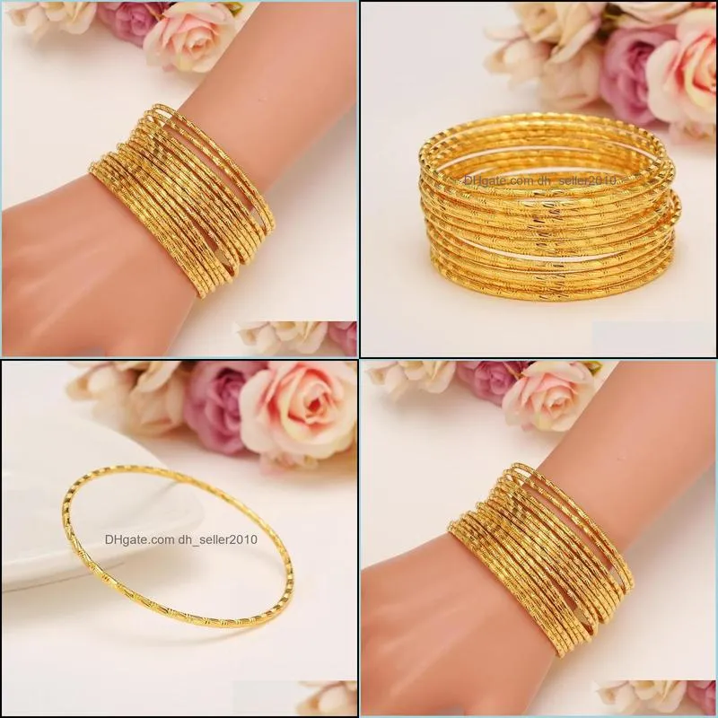 bangle gold plated for women girls dubai bride wedding ethiopian bracelet africa jewelry charm party giftsbangle