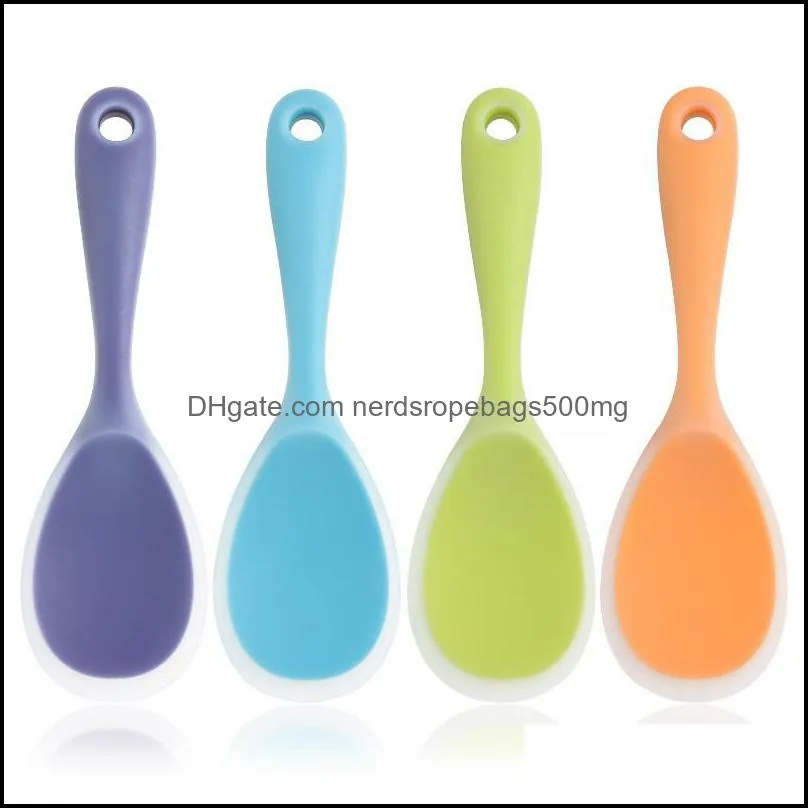 silicone rice scoop foodgrade silicone spoon large size spoons creative bakery cookie pastry mixer butter scoop