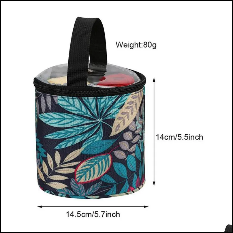 other arts and crafts woven yarn oxford cloth leaf printing crochet bag knitting needle tote storage diy craft wool basket sewing