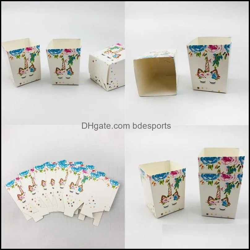 candy box cartoon printing colorful popcorn boxes white festival wrap small snacks paper case