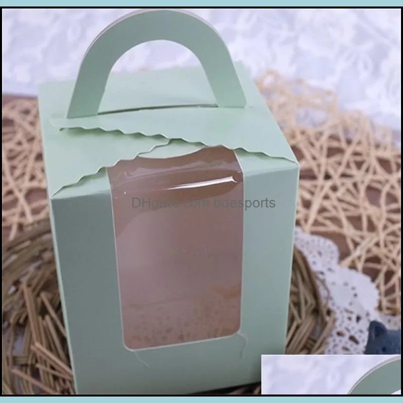 desserts chocolates gifts box food storage cakes cookie snack containers single cupcakes cases with handle clear window 0 35zx