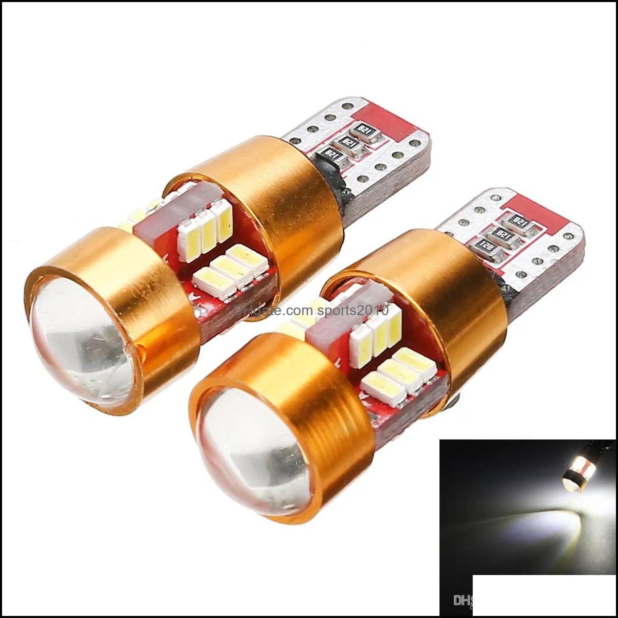 10 piece automobiles led t10 canbus w5w auto bulb clearance lights led voiture 12v 27 smd lightemitting 3014 tail light