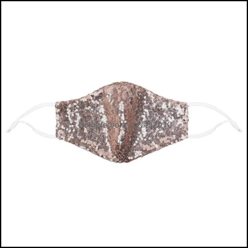 sparkly blink jewel lace face mask fashion party women mask for decoration dust sun washable face mask 87 v2