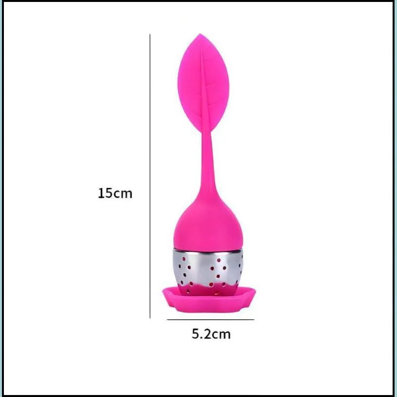 silicone tea infusers food grade filter creative stainless steel 8 colors kitchen necessities