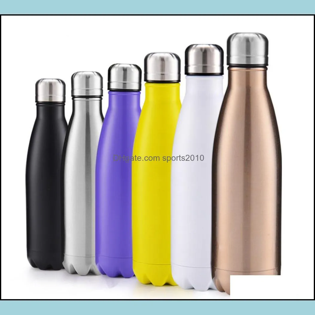 cola shaped water bottles 350ml/500ml/750ml double walled stainless steel vacuum insulated bottle