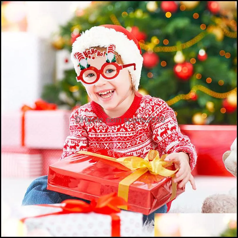 2023 new years photo props happy christmas party felt cloth glasses frame for adults children