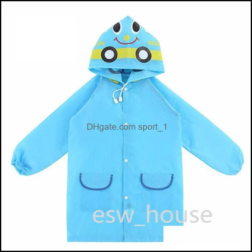 waterproof children raincoats cartoon design baby summer rainwear ponchon 90130cm length