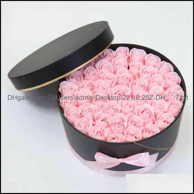 hug bucket round flower paper box addsoap packing set  gift party wedding storage florist supplies 211101