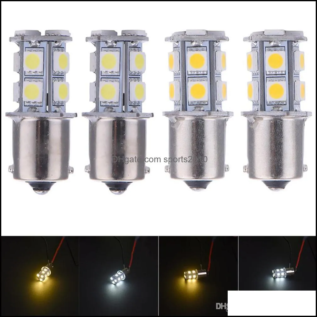 10x 1156 ba15s p21w 13 smd 5050 13 led 13smd brake tail turn signal light bulb lamp auto led car bulb light 12v