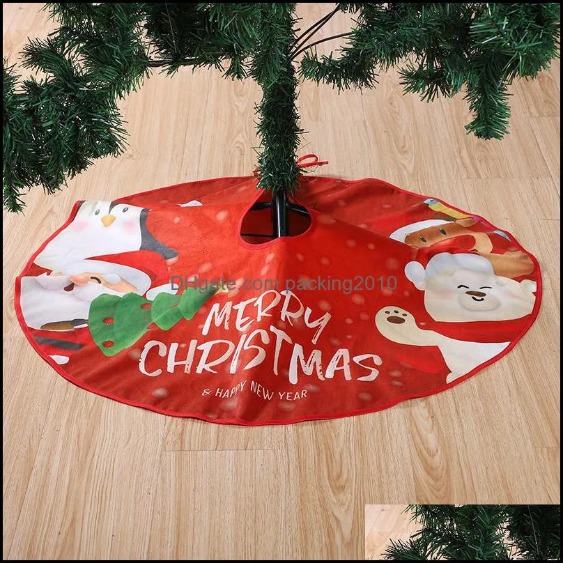 christmas tree skirt 24 patterns 90cm large size tree base cover mat for new year/ xmas