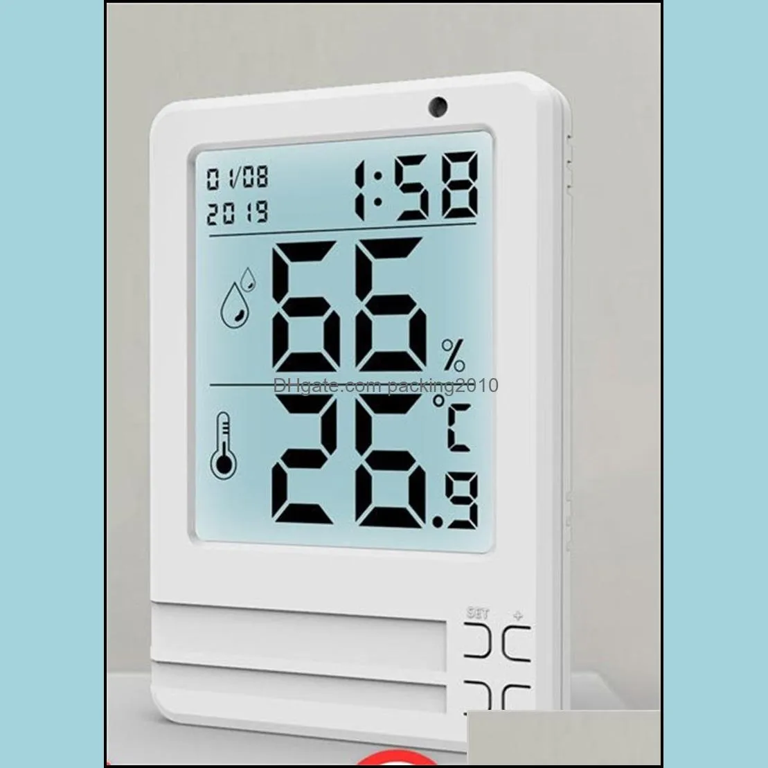 multifunctional digital clock led largescreen display has the function of time and date alarm clock indoor thermometer hygromet 173