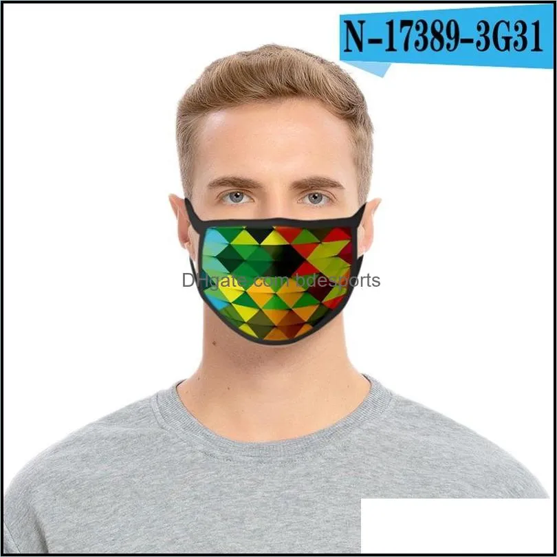 protection respirator anti dust mascarilla rainbow foldable face mask rich color good looking washable reusable adult kids 2fdi e2