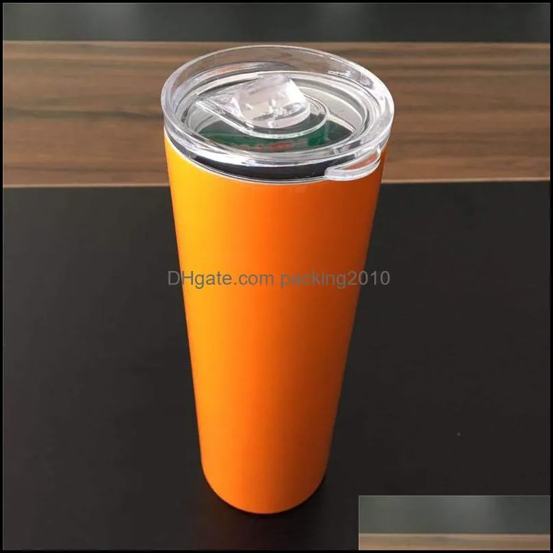 stainless steel vacuum mug 20 oz skinny beer coffee mug with lids skinny tumbler vacuum insulated straight cup