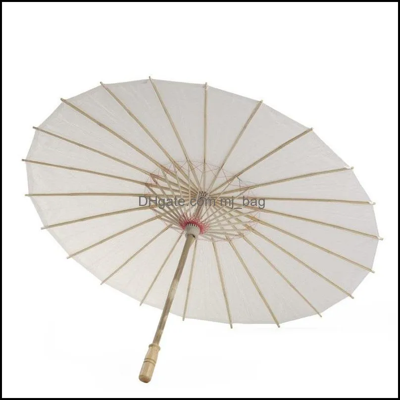 white paper umbrella chinese mini craft bridal wedding parasols 2060cm bamboo handle paper umbrellas