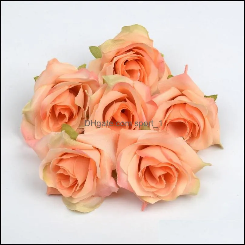 artificial flower silk rose head wedding party home decoration diy wreath scrapbook craft fake rose flower