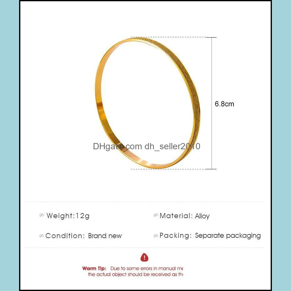 bangle fashion frosted bracelet bangles gold color bracelets korean metal for women jewelry pulseiras femme cf1bangle