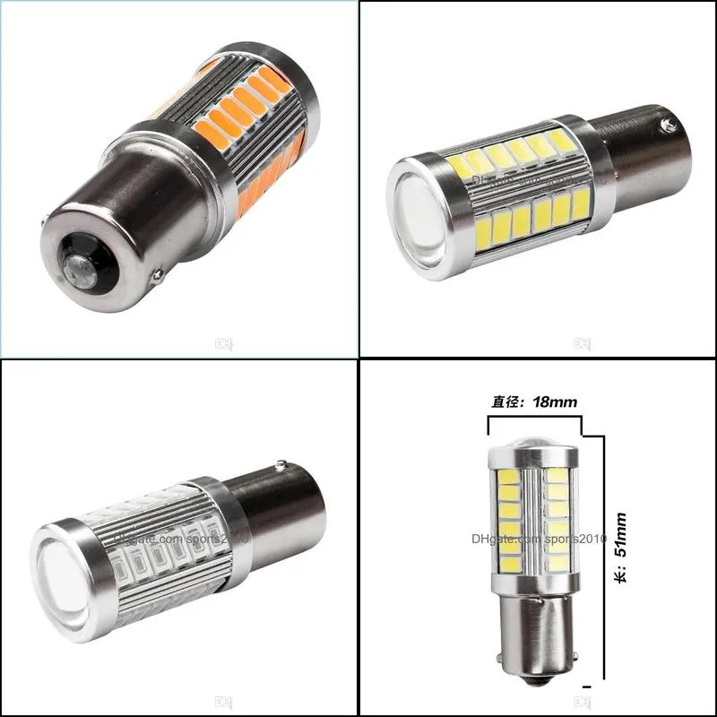 6pcs 1156 p21w 7506 ba15s 33 smd 5630 5730 led auto brake lights rear fog lamps car drl driving light reverse bulbs turn signals