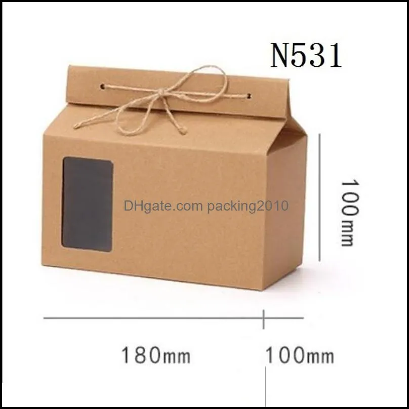 tea packaging box cardboard kraft paper folded food nut container food storage standing up packing bags gift wrap