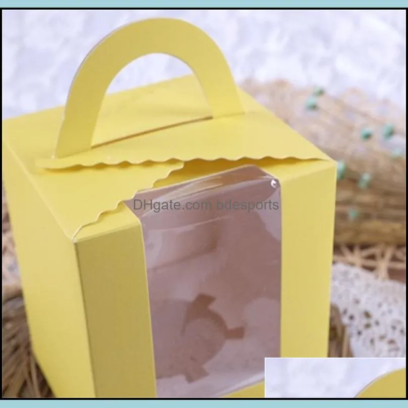 desserts chocolates gifts box food storage cakes cookie snack containers single cupcakes cases with handle clear window 0 35zx